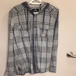 Men’s Buffalo David Bitton Hooded Flannel Medium